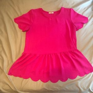 Hot Pink Peplum Top